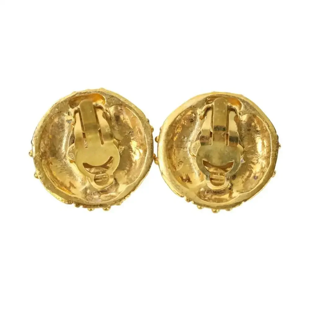 Chanel Vintage Earrings Pearl Gold-Tone #210138C52B - Picture 2 of 9